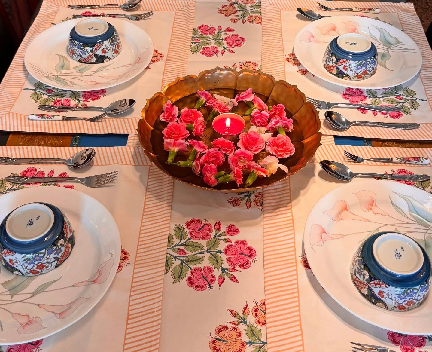 Hand Block Print Table Linens