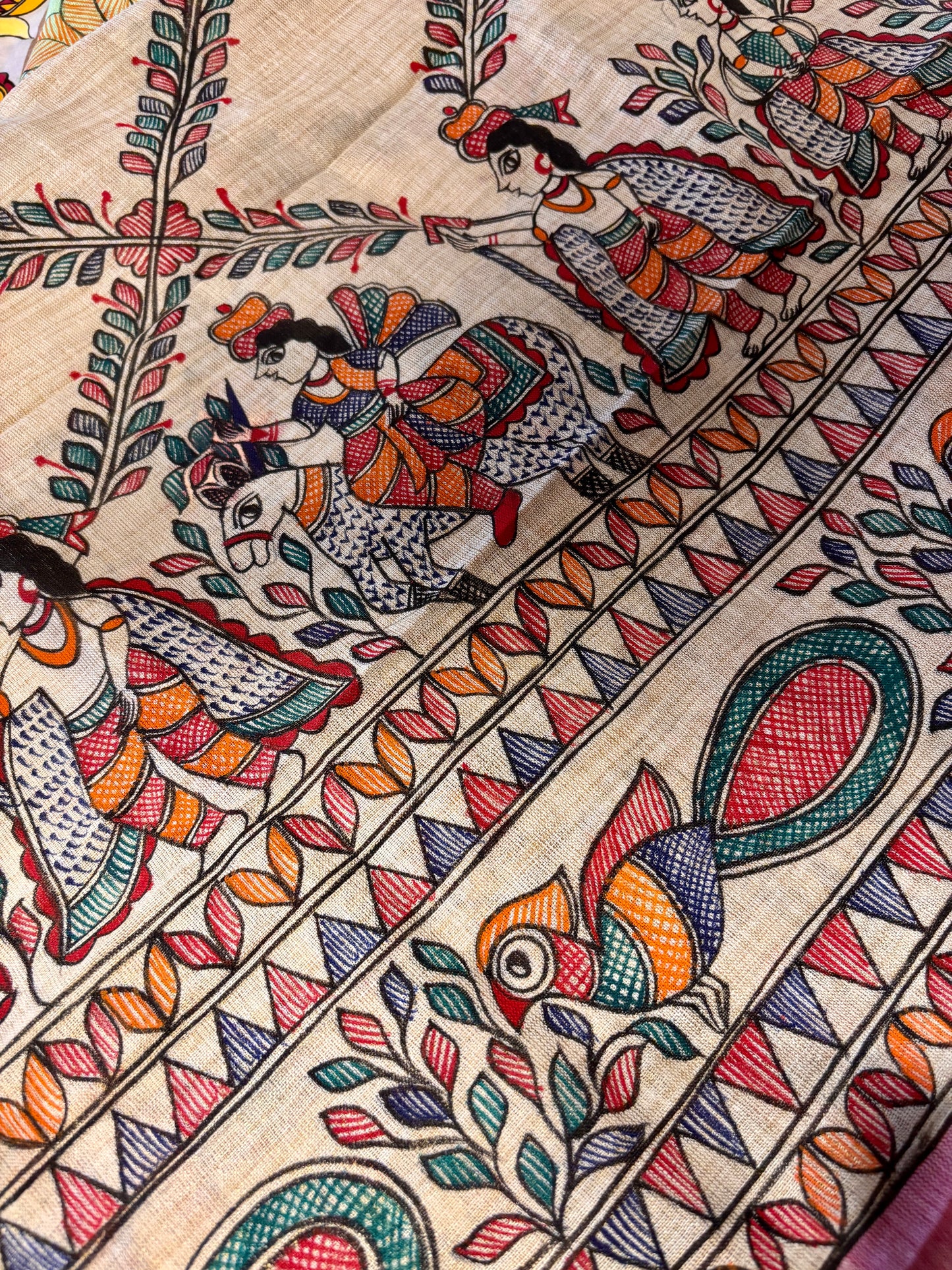 Hand Painted Madhubani Duppatta - SKU / HMD 1