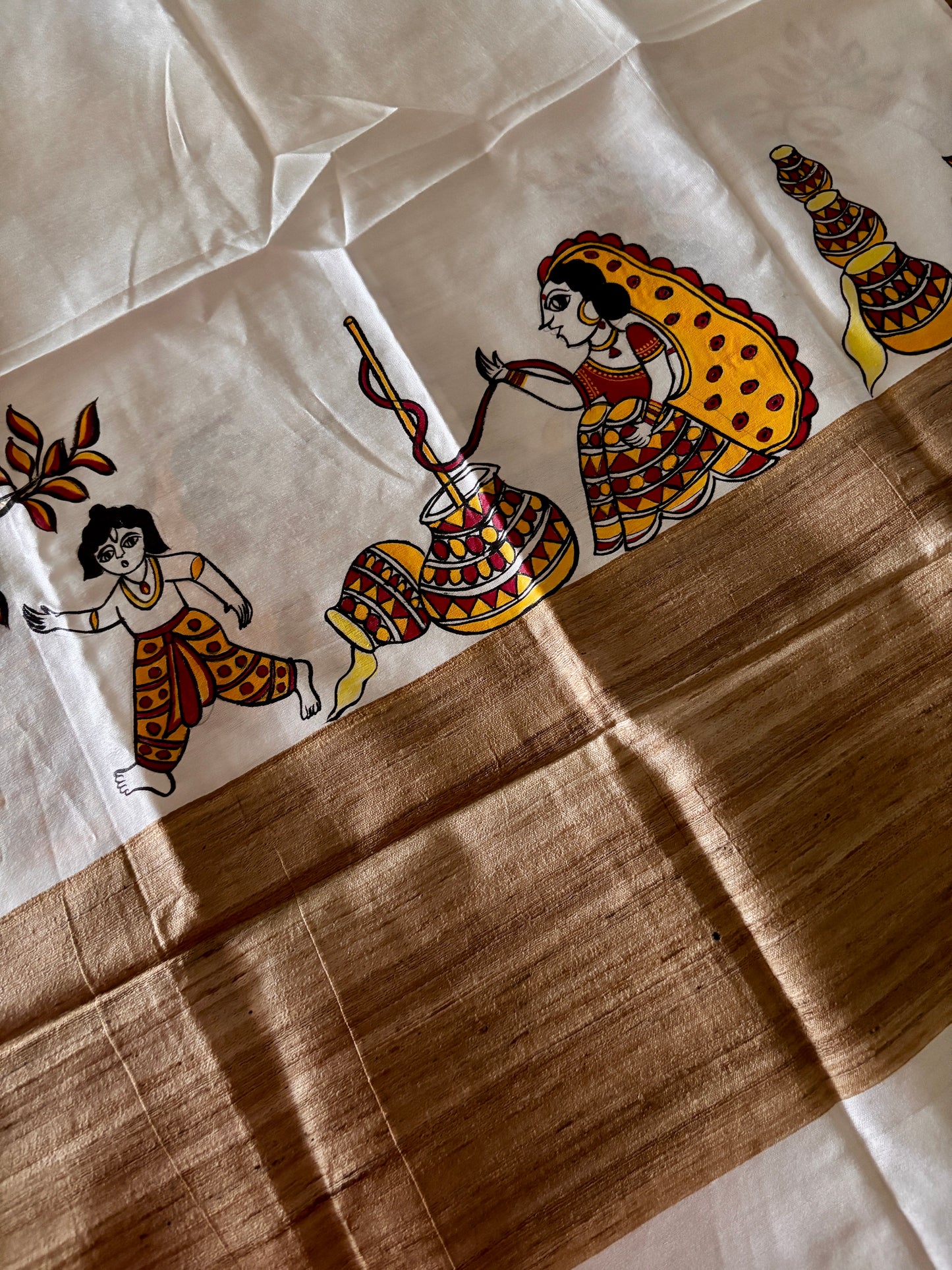 Hand Painted Madhubani Duppatta - SKU / HMD 1