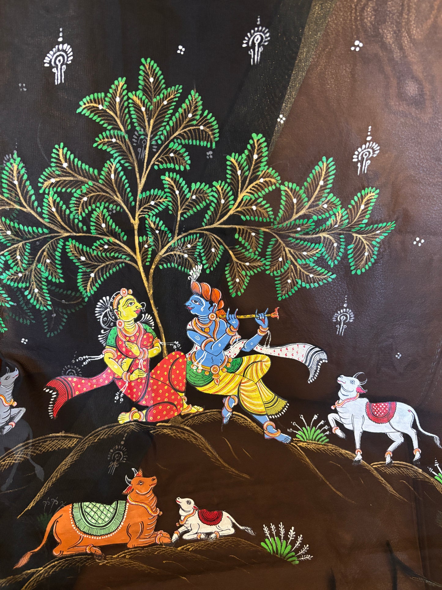 Hand Painted Patachitra Duppatta- SKU / BPD 1