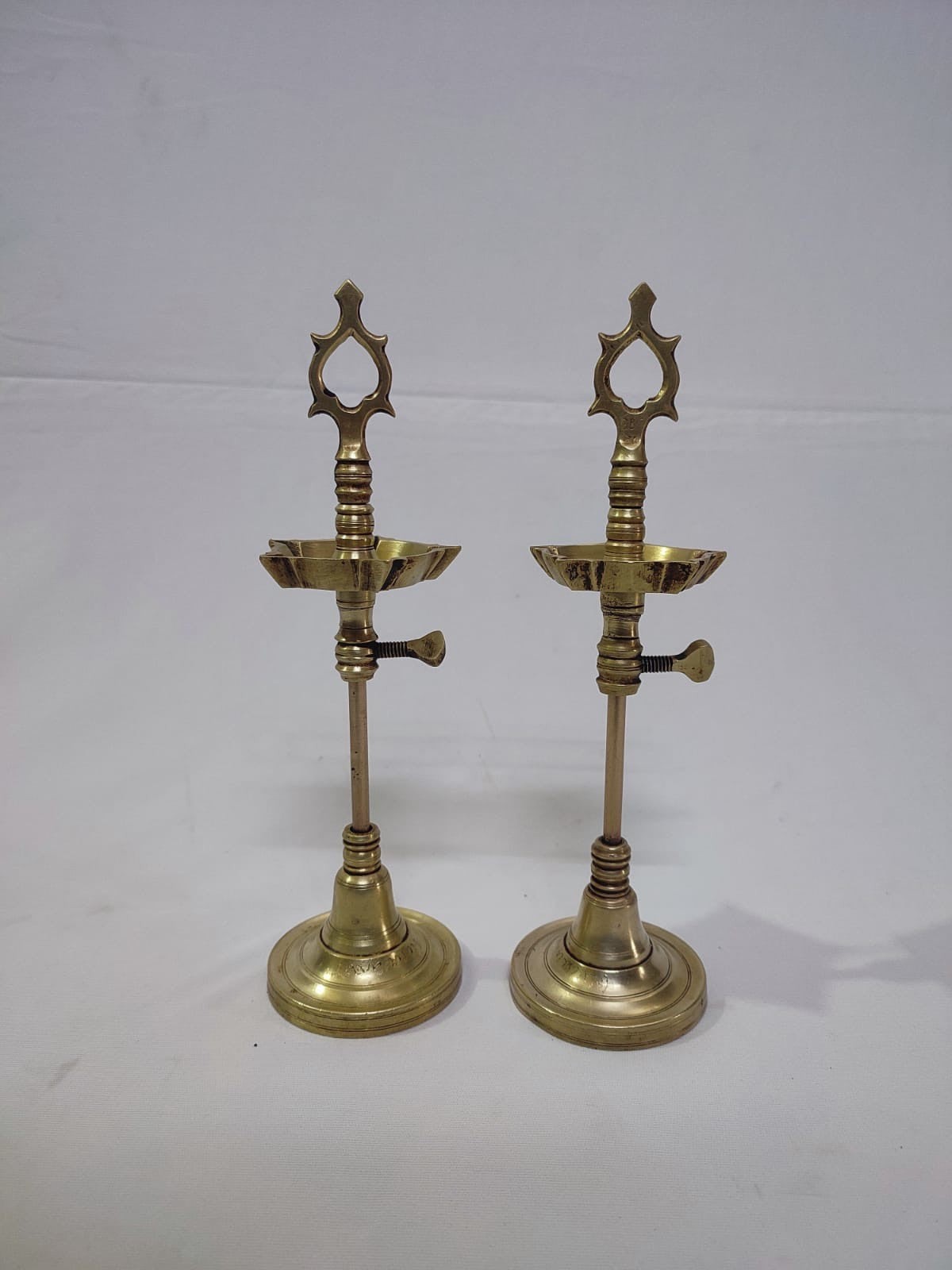 Vintage Brass Key Lamp (10")