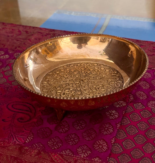 Engraved Brass Dish