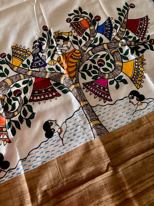 Hand Painted Madhubani Duppatta - SKU / HMD 1