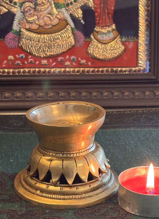 Ornate Brass Candle Stand