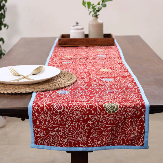 Red - Handmade Cotton Table Runner - SKU / CTR 1
