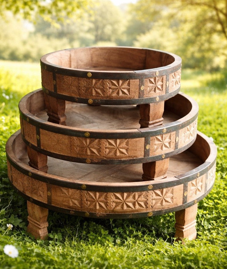 Wooden Chakki Table